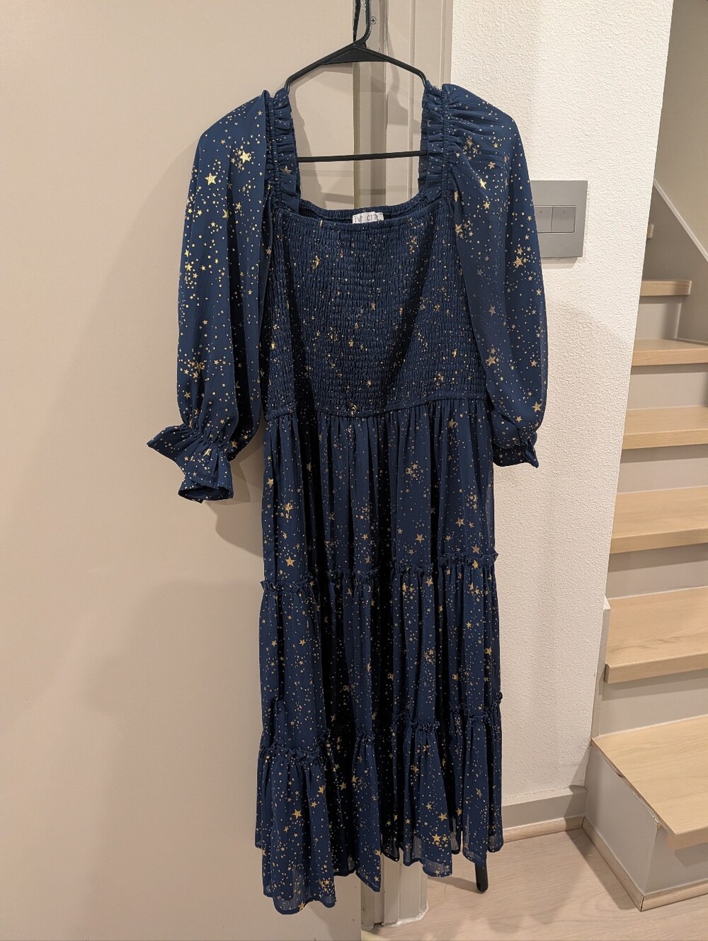 Ivy City Co Starry Nights dress in Navy XL